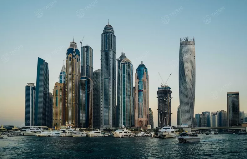 دبي الامارات منظر بنورامي دبي الامارات